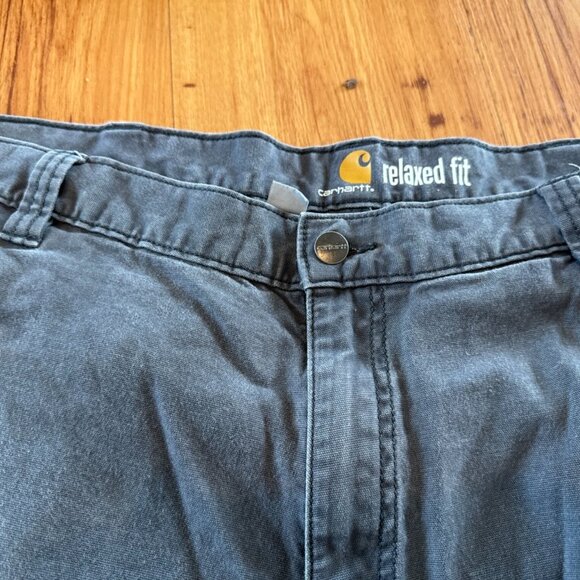 Carhartt Cargo Pants Men 40x30 (38x27) Gray Relaxed Fit Rugged Work Jeans - Picture 2 of 8